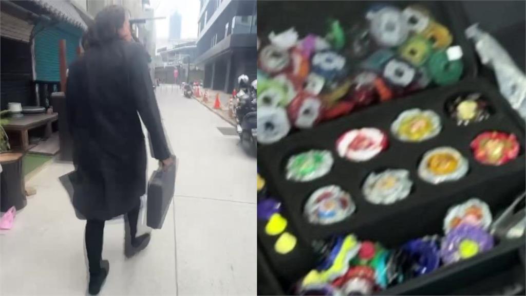 敏感時機！黑衣男拎皮箱捷運站狂奔 遭3警攔查打開全是「戰鬥陀螺」