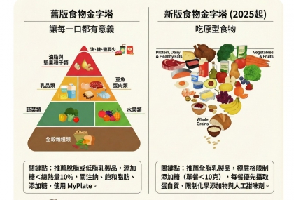 飯麵不再是主角！美國飲食指南大改版，醫揭「倒金字塔」飲食真相