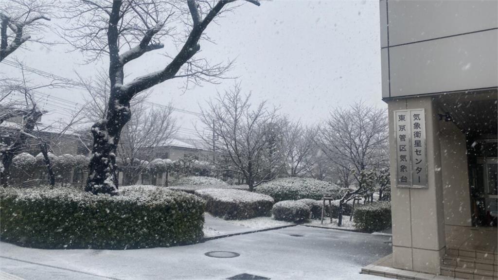 日本東京大雪。圖／翻攝自X@東京管区気象台
