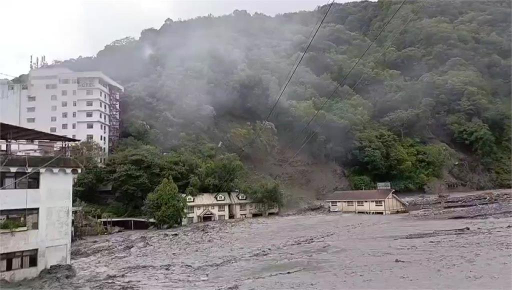 颱風接連過境，南投廬山溫泉遭重創。圖／台視新聞
