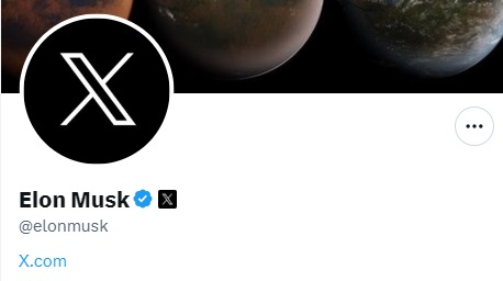 推特換上黑底白字「X」新商標。圖／翻攝自推特