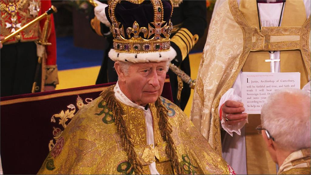 英國國王查理三世正式加冕。圖／AP Direct（資料畫面）