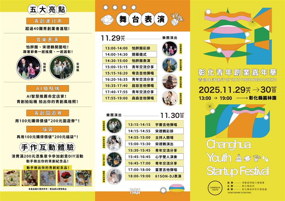 把1元變2元！ 彰化青年創業嘉年華雙倍園遊券開賣中