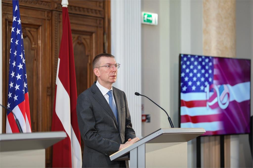 拉脫維亞外交部長Edgars Rinkēvičs。圖／翻攝自twitter@Edgars Rinkēvičs