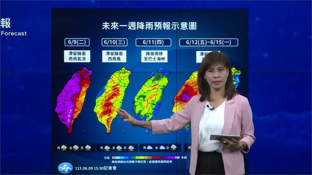 豪雨狂炸！梅雨季首波大範圍劇烈降雨明減弱 氣象署：週五起迎第二波