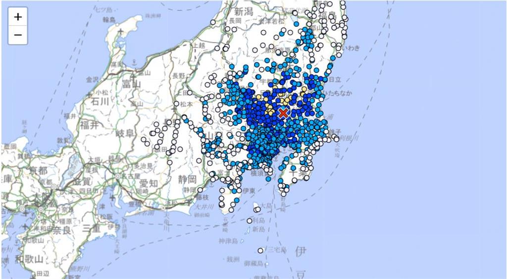 日本本州地區今（12）天中午發生規模5.0地震。圖／翻攝自日本氣象廳