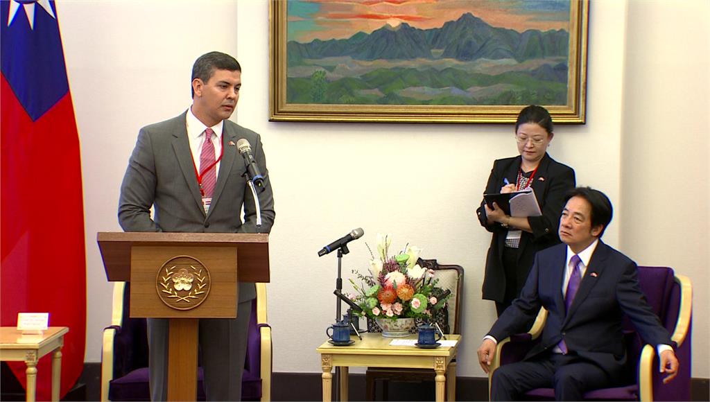 巴拉圭總統當選人訪台，會晤蔡英文及賴清德。圖／台視新聞