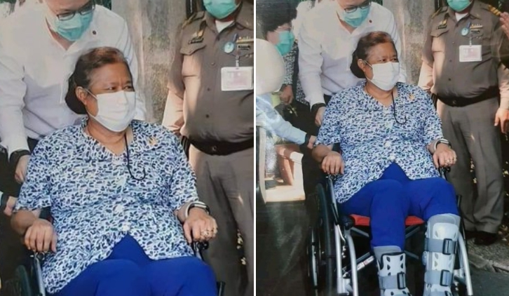 詩琳通公主因腳傷入院。圖：翻攝自推特＠ThaiRoyalFamily