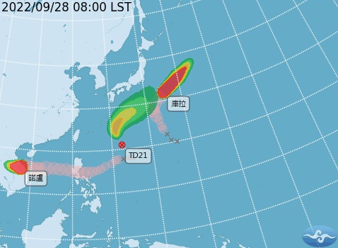 太平洋地區目前有2個颱風、1個熱帶性低氣壓。圖／中央氣象局