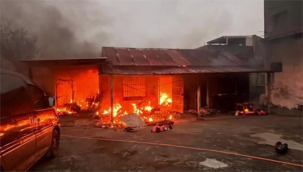 新竹新豐鄉、青埔村的一處三合院傳出火警憾事。圖／台視新聞