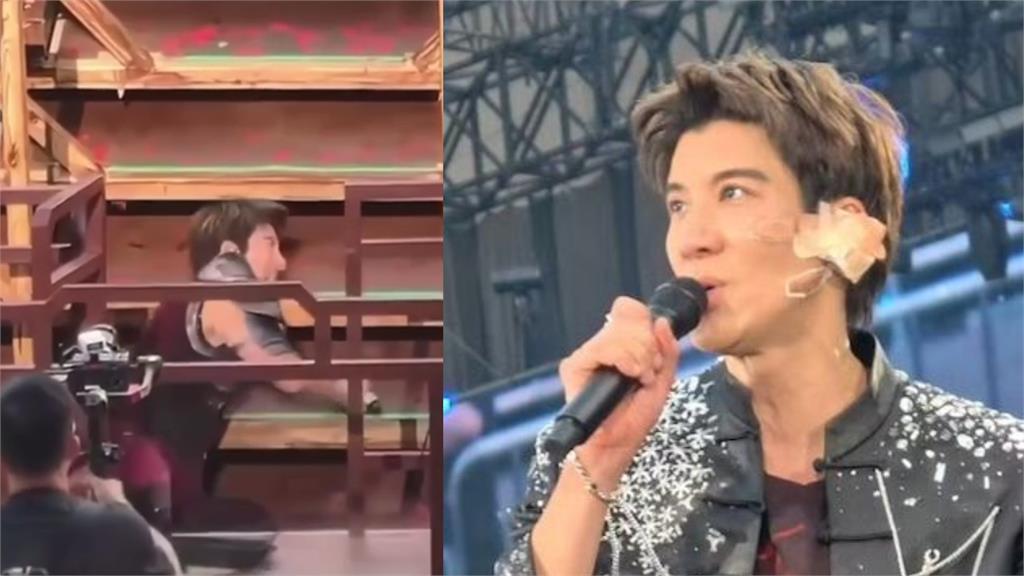 王力宏成都演唱會失足重摔　「左臉撞階梯」嚇壞粉絲