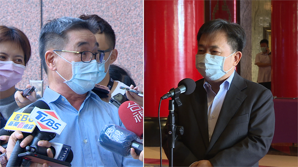 民進黨中常委陳茂松（左）、秘書長林錫耀（右）。合成圖／台視新聞