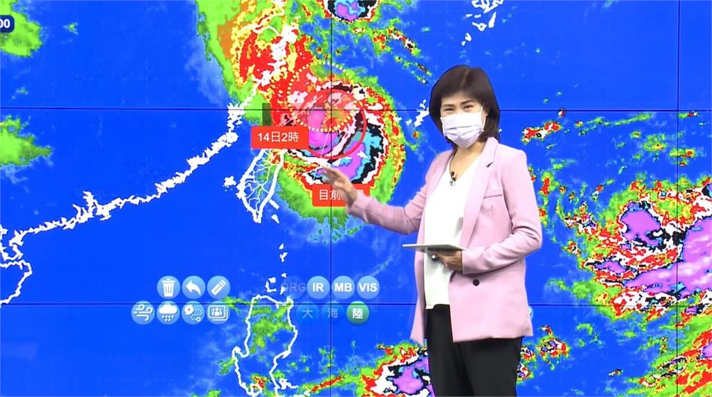 氣象局預計將在傍晚5點30分解除海上颱風警報。圖／台視新聞