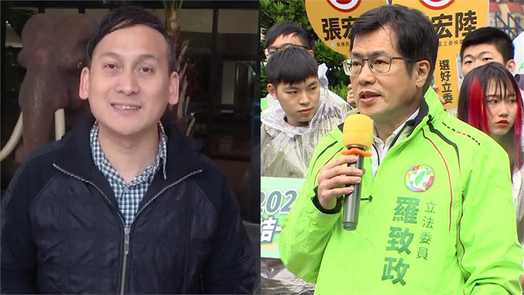 葉元之（左）挑戰羅致政（右）成功，自行宣布當選新北立委7選區。圖／台視新聞（資料畫面）