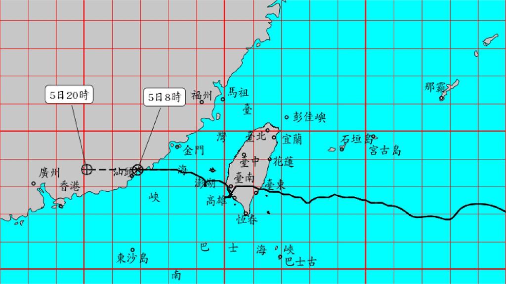 氣象局已解除海葵颱風陸上、海上警報。圖／中央氣象局