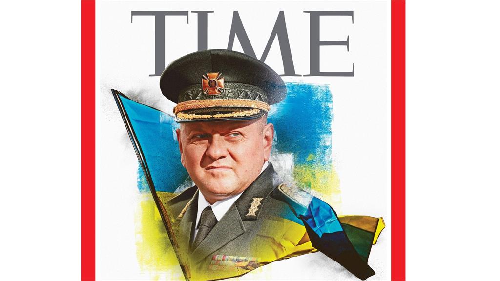 烏軍總司令扎盧日內登《時代》雜誌封面。圖／翻攝自Twitter@TIME