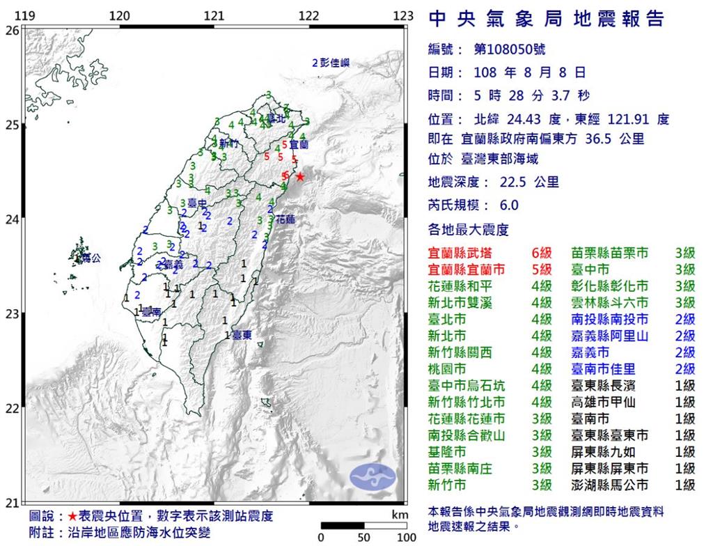 地牛翻身！被震醒了嗎？清晨發生規模6地震