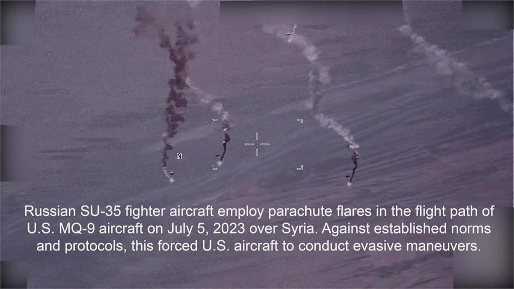 俄軍戰機騷擾美軍無人機。圖／翻攝自Facebook@USAFCENT