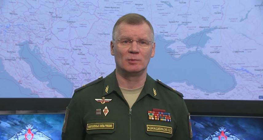 俄羅斯國防部首席發言人科納申科夫。圖／翻攝自AP Direct