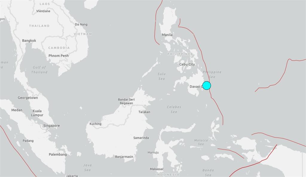菲律賓也震！ 南部近海發生規模6.4強震