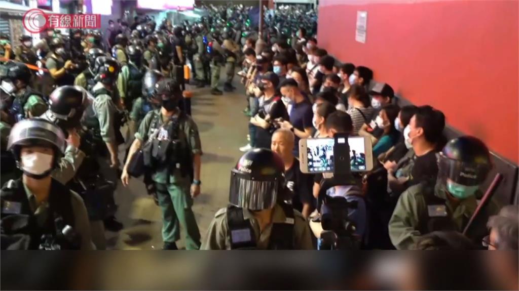 反送中滿一週年，香港民眾再次上街要求港府回應民意。圖：有線新聞i-Cable News