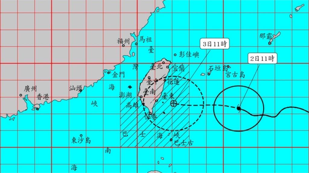 「海葵」颱風11:30發布陸警！ 花蓮、台東列警...