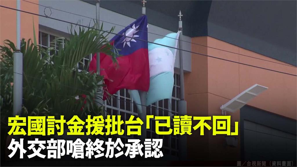 宏國向台灣討金援，遭批我方「已讀不回」，外交部駁斥。圖／台視新聞（資料畫面）