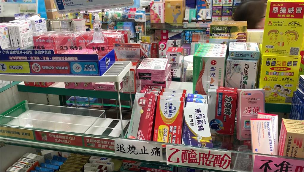大樹藥局公告退燒藥「每人每日限購5盒」。圖／台視新聞