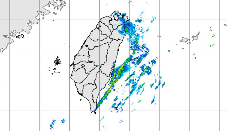 氣象局今上午10點發布「宜蘭縣」大雨特報。圖／氣象局提供