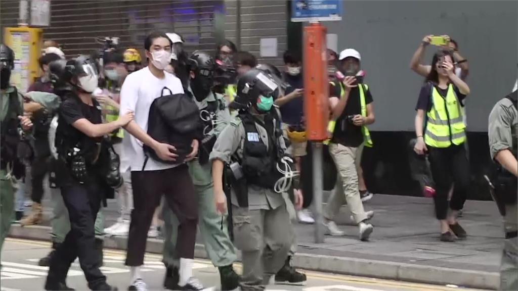 港版國安法實施後，一國兩制與香港基本法已名存實亡。圖：台視新聞