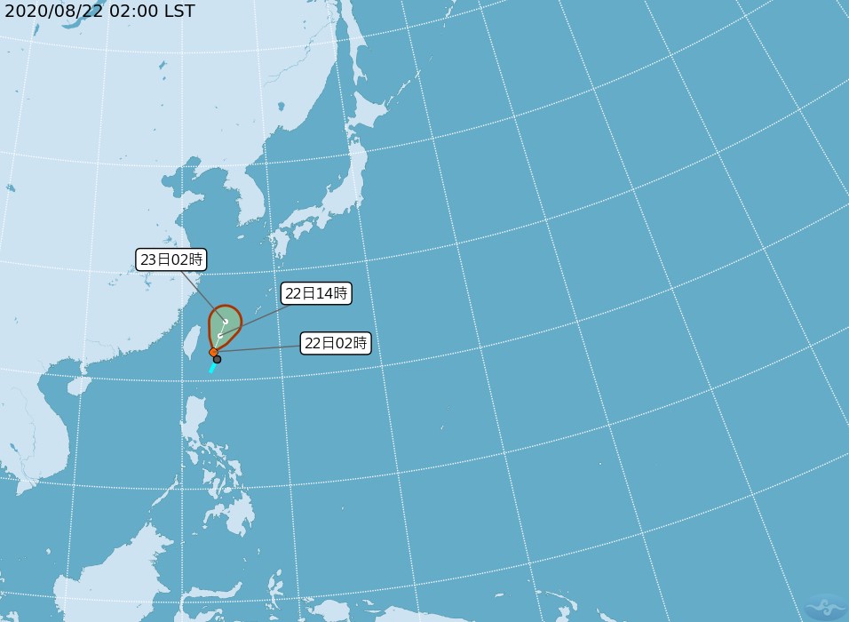 颱風「巴威」最快今日成形。圖：翻攝自中央氣象局