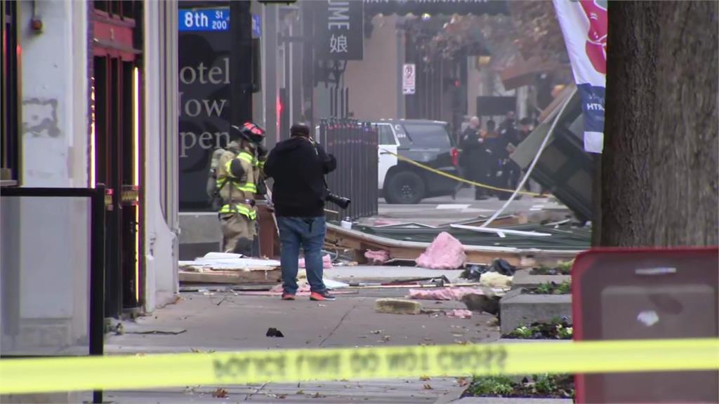 美國德州沃思堡飯店驚傳爆炸。圖／美聯社、CNN