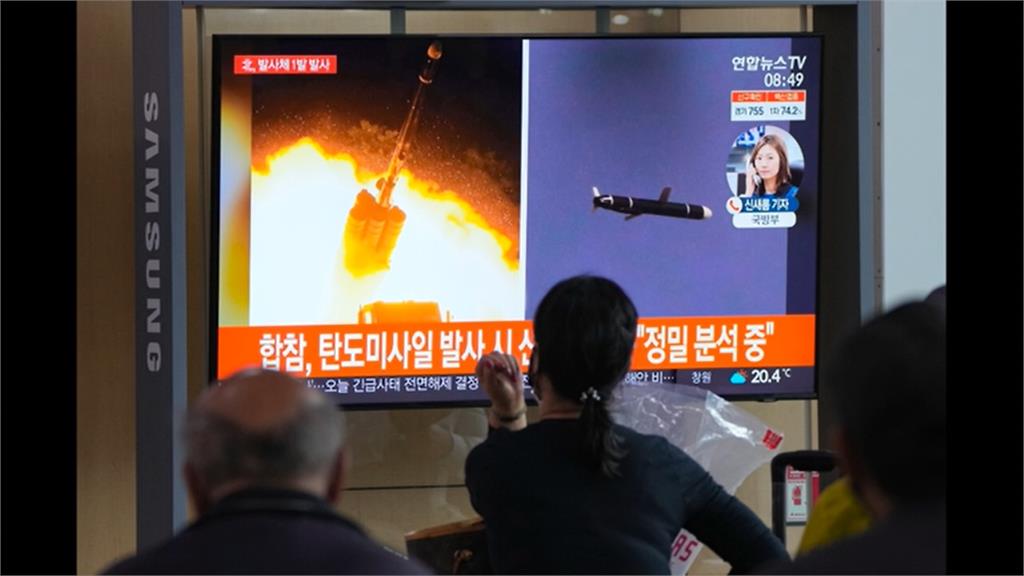 南韓媒體報導北韓試射飛彈。圖／翻攝自AP Direct