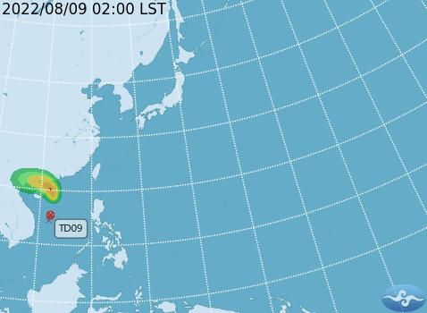 颱風「木蘭」將生成，預估路徑曝光。圖／翻攝自中央氣象局