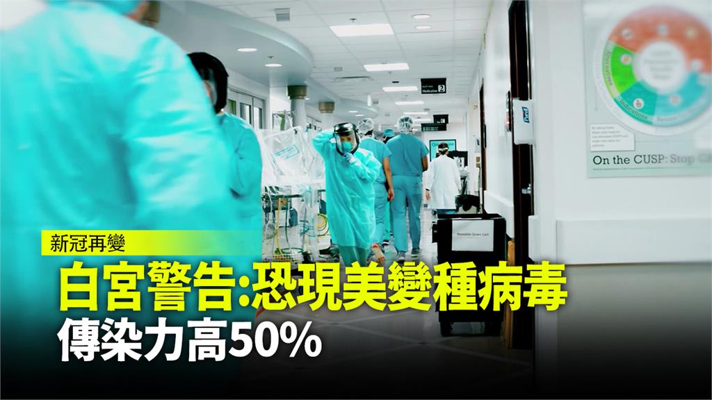 白宮警告：恐現美變種病毒 傳染力高50%