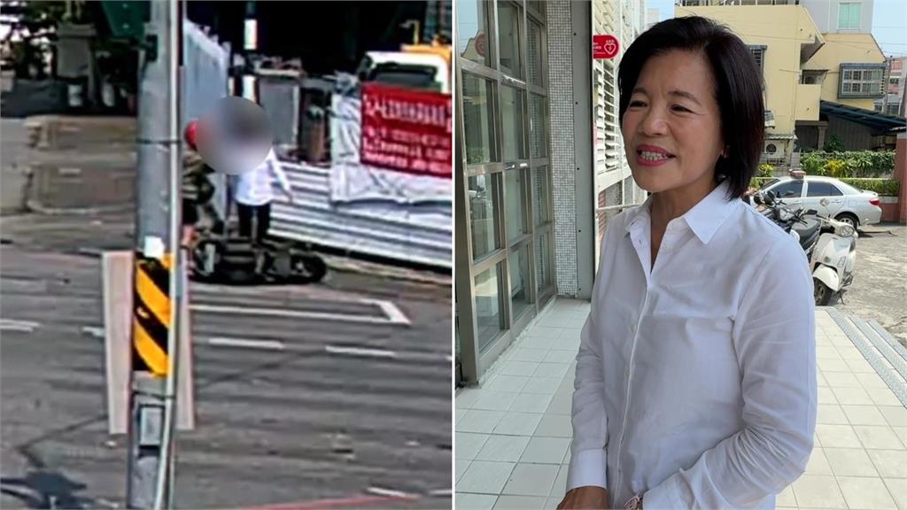 藍營花蓮縣長參選人游淑貞「轉彎未禮讓」 直行騎士遭撞倒地輕傷