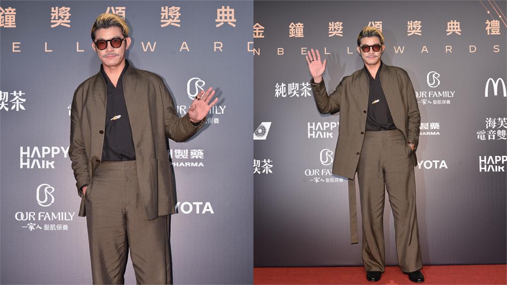 金鐘61／王柏傑帥炸紅毯！金髮墨鏡加蓄鬍化身極道大哥