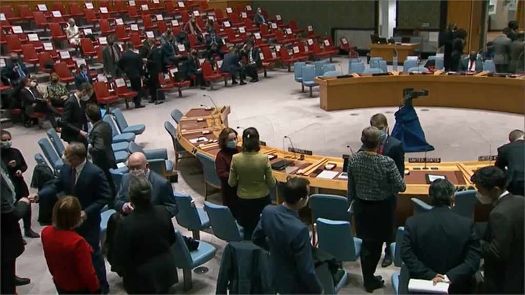 聯合國安理會針對烏俄局勢急開會。圖／翻攝自AP Direct