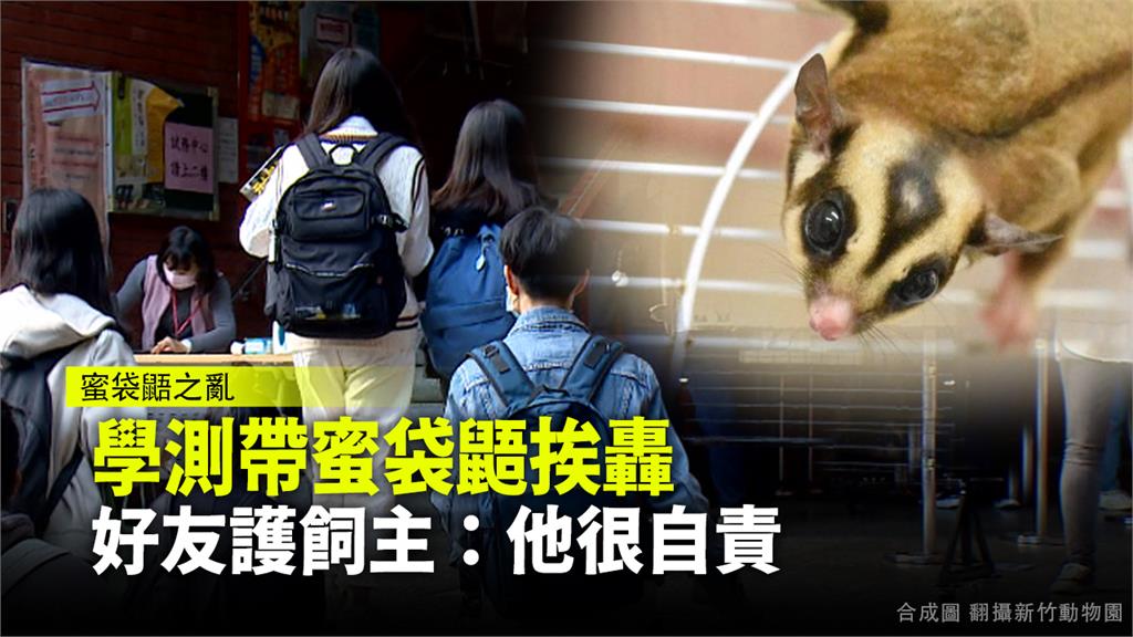 學測帶蜜袋鼯挨轟 好友護飼主：他很自責