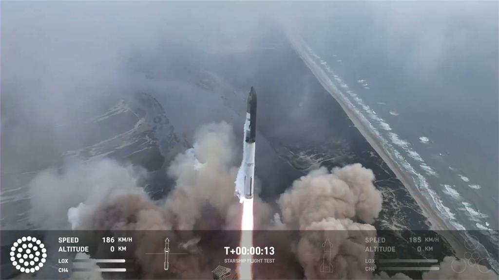 SpaceX第3度試射星艦。圖／翻攝自X@SpaceX