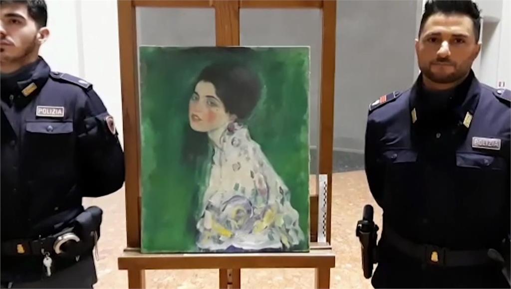 失竊23年油畫《淑女肖像》由奧地利畫家古斯塔夫克林姆創作，目前市值約20億台幣。圖：AP Direct