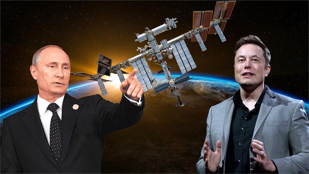 俄嗆丟包美國太空人，馬斯克（右）霸氣回「我來接！」合成圖／翻攝自Wikipedia+kindpng