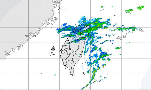 今水氣變多降雨再增，東北季風北台轉冷。圖／中央氣象署提供