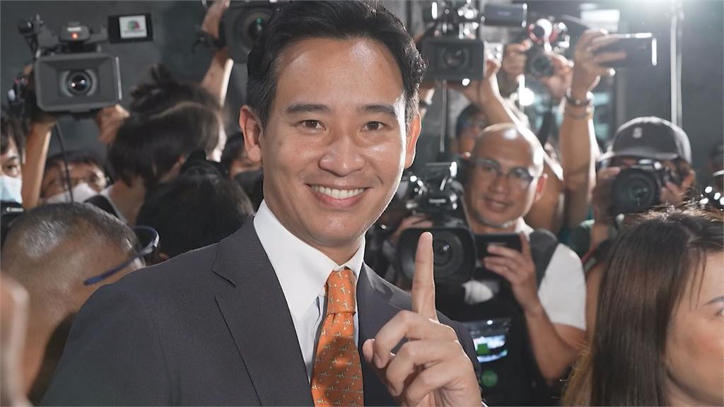 泰國大選結束，在野黨於眾議院選舉大勝執政黨。圖／畫面攝自AP