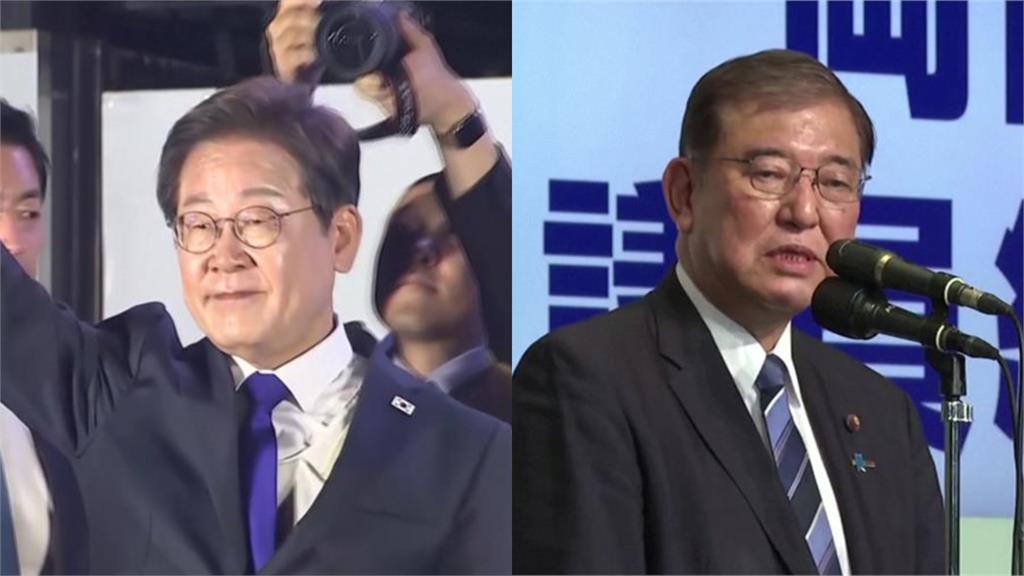 南韓總統李在明（左）與日本首相石破茂（右）通話。圖／美聯社、路透社、CNN（資料畫面）
