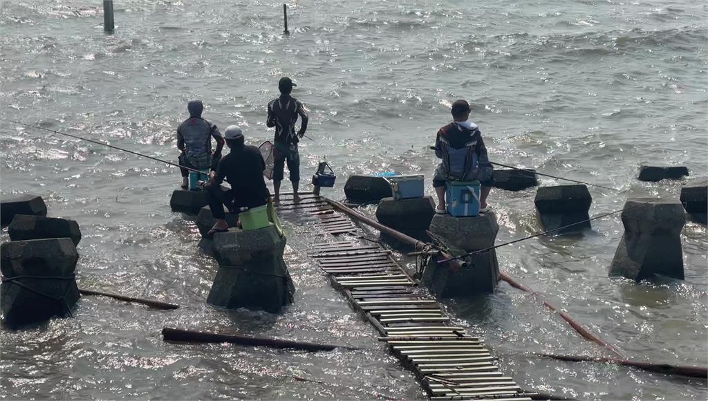 民間團體善意放生鱸魚...竟變「現成釣場」 東石湧大量釣客