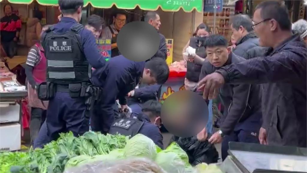 苗栗南苗市場男疑借手機不成攻擊釀3傷！ 警開槍制伏遭砍送醫