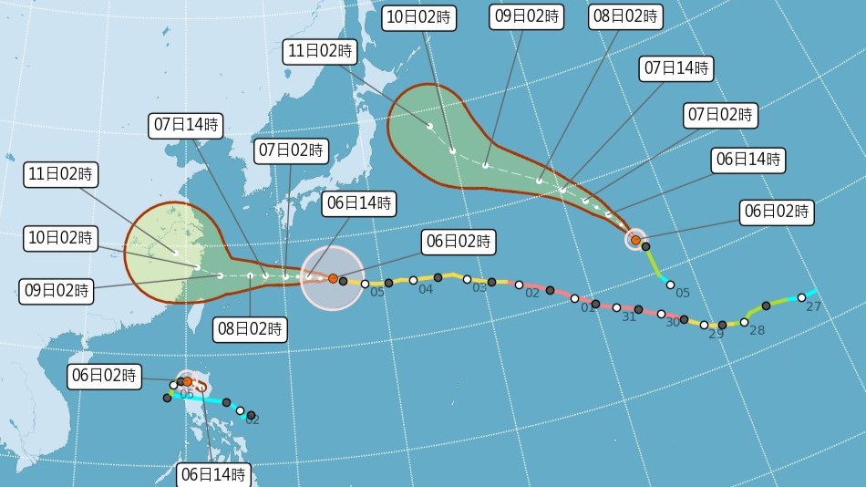 父親節泡湯！白海豚路徑修正「掠過北部海面」 2地成降雨熱區