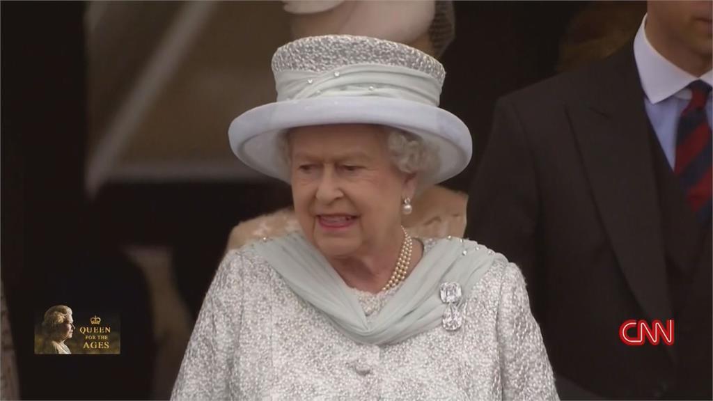 英國女王伊莉莎白二世辭世，多國首相紛紛致哀。圖／畫面攝自CNN
