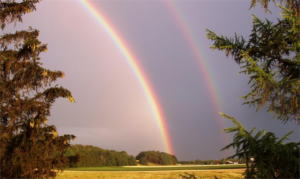 8日傍晚白金漢宮上空突然出現雙彩虹，時間點正巧就在王室宣布女王的死訊前。示意圖／翻攝自Pixabay（非當事畫面）